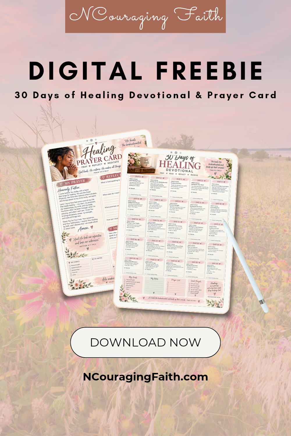 30 Days of Healing Devotional & Prayer Card